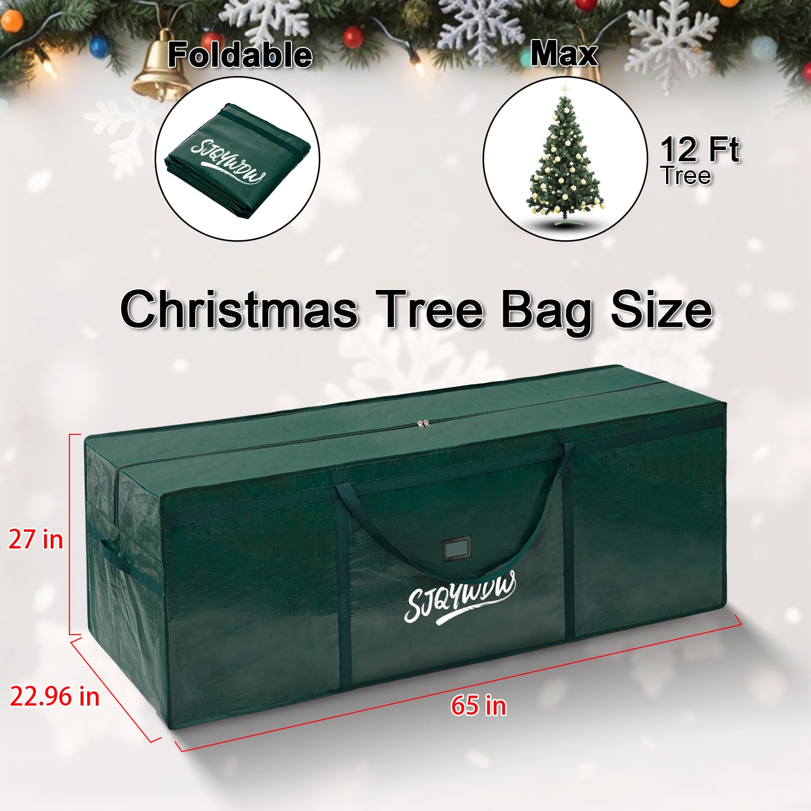 SJQYWDW reinforced handle stitching for durable carrying support