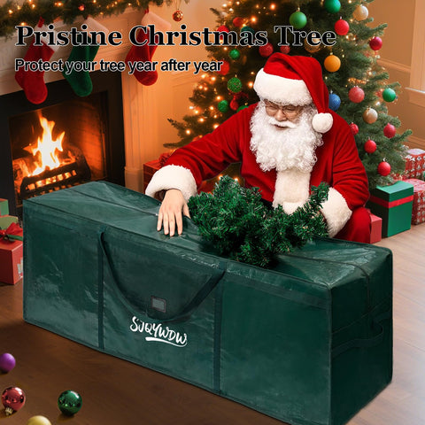 SJQYWDW bag stored on garage shelf showing organized seasonal storage