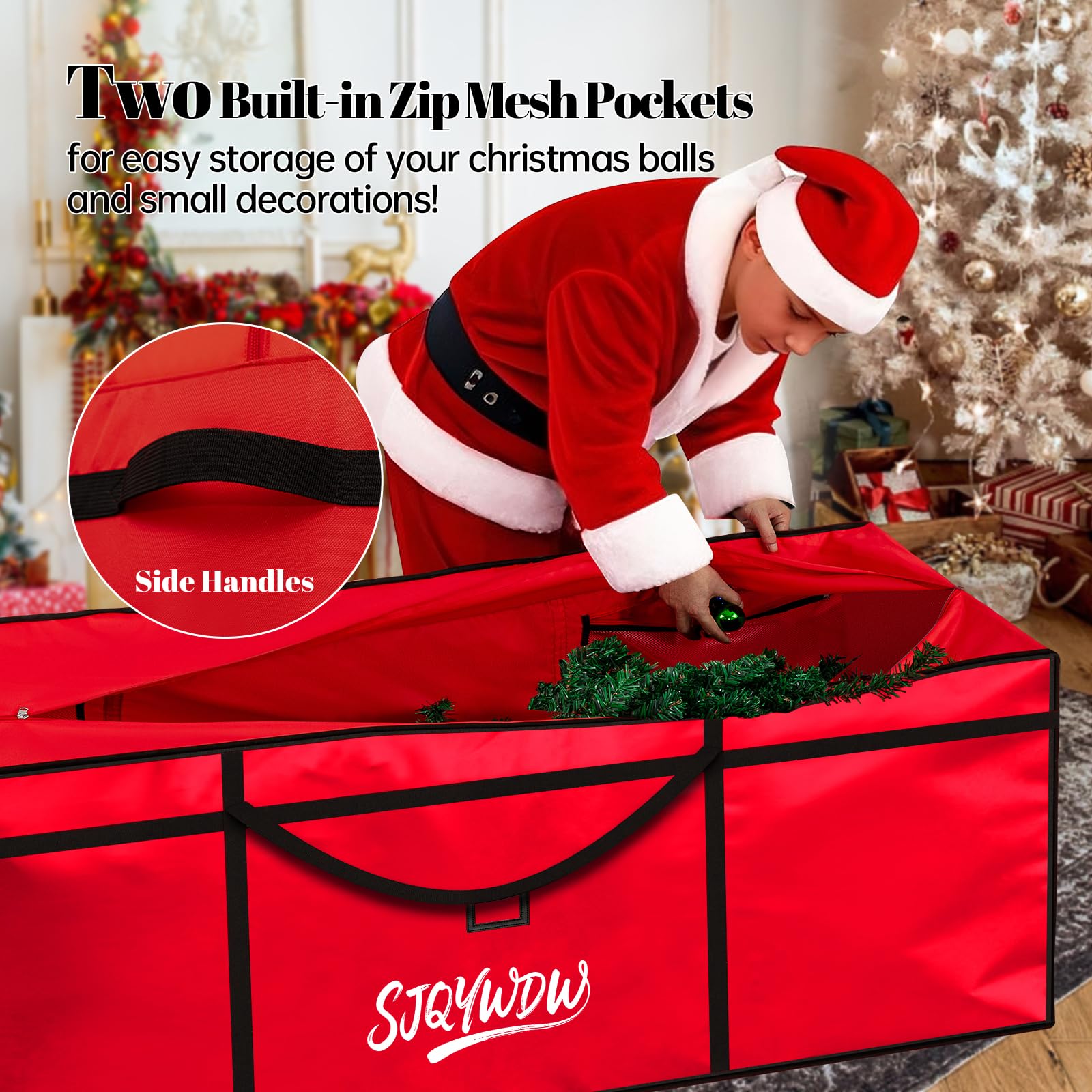 SJQYWDW wide zipper open while loading tree showing quick-access convenience