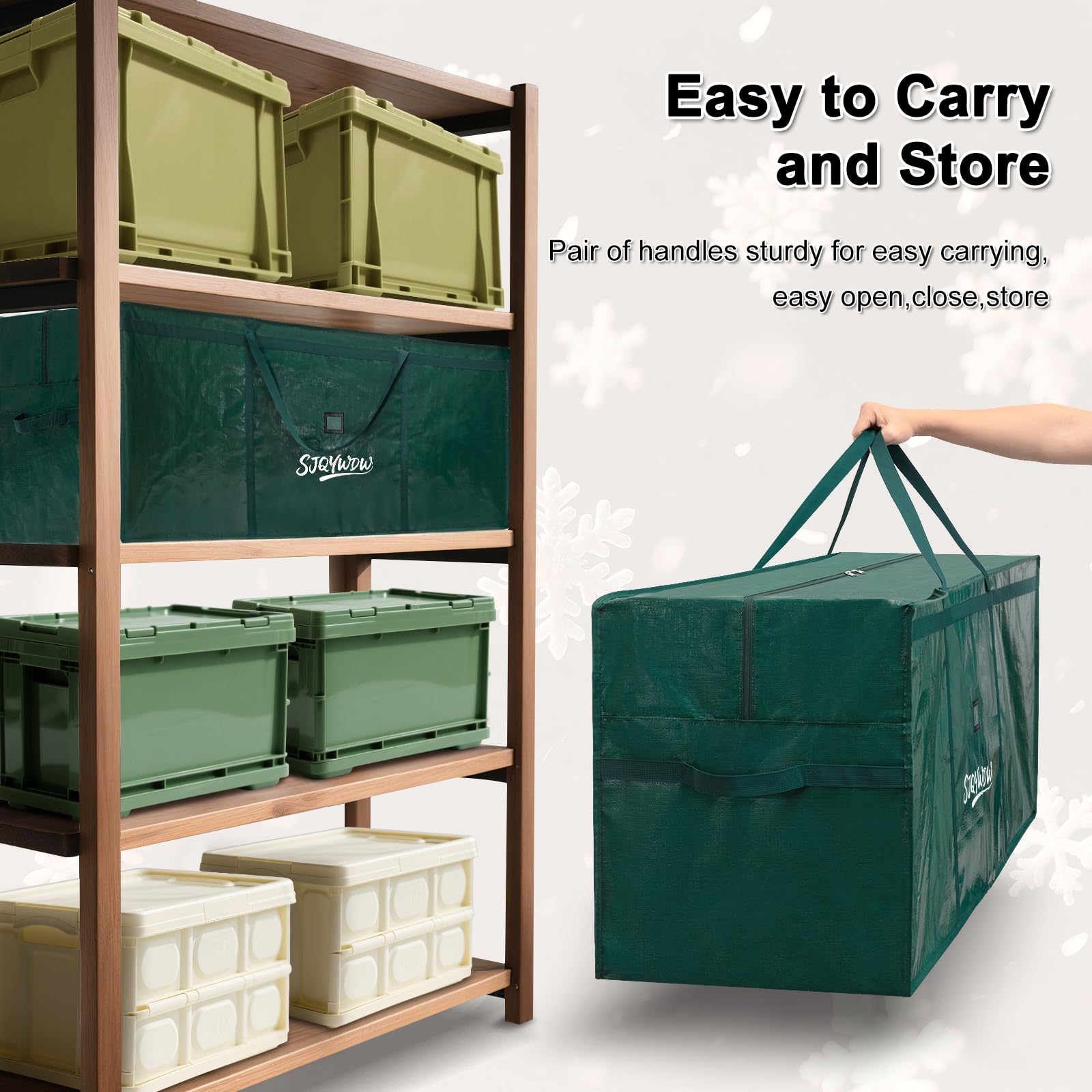 SJQYWDW packed tree sections inside bag for neat space-saving storage