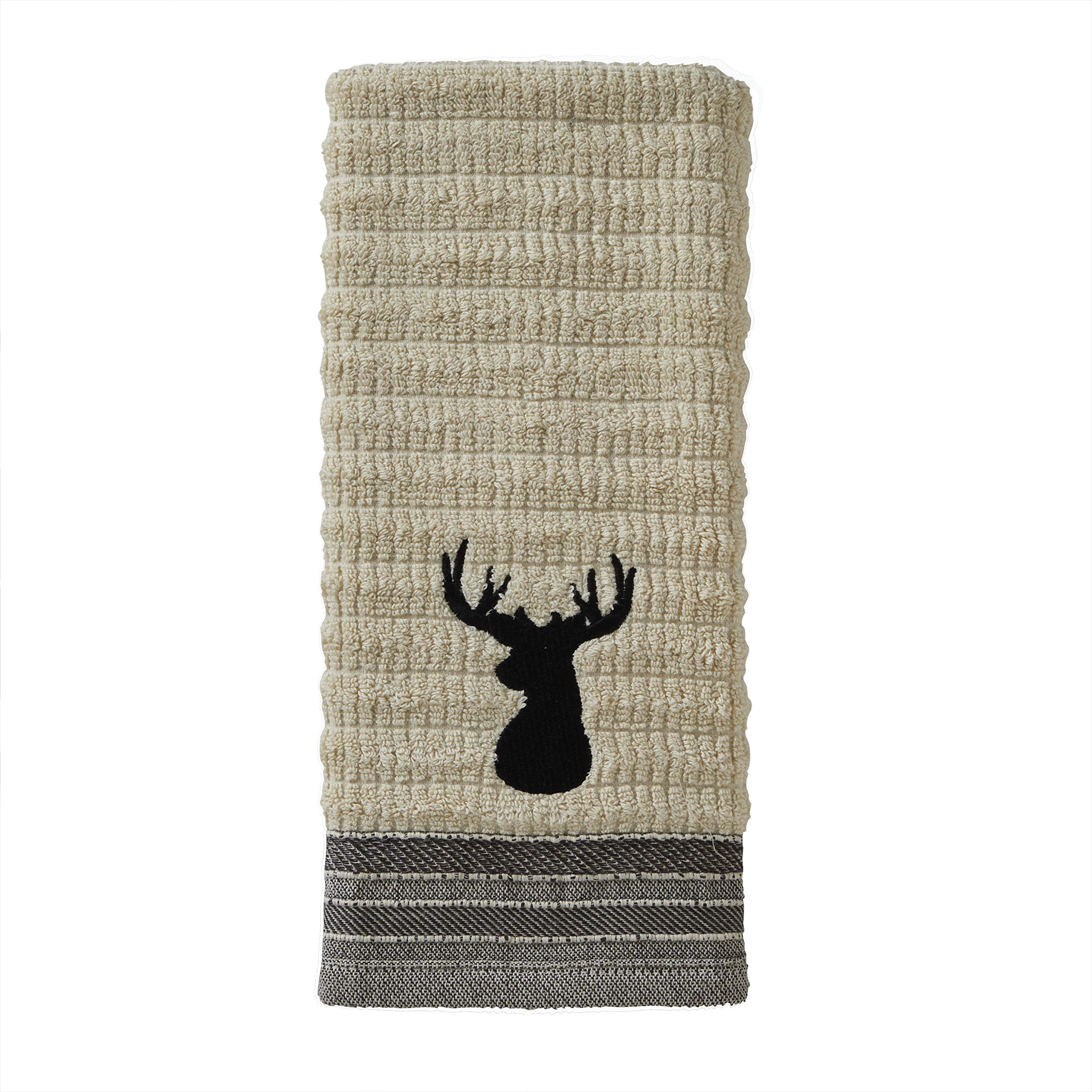 SKL Home embroidery detail of deer motif, adds rustic charm