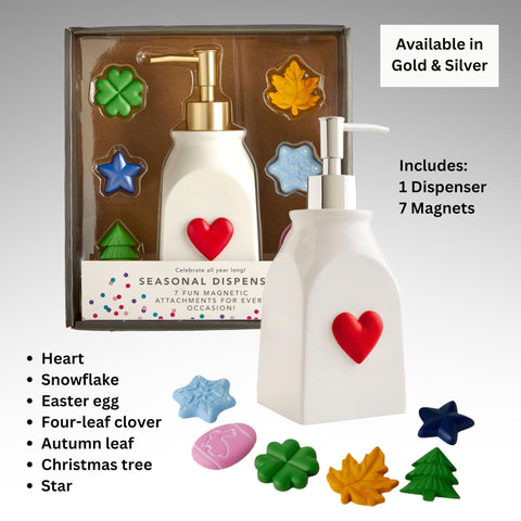 SKL Home dispenser side profile with magnet attached for easy seasonal change