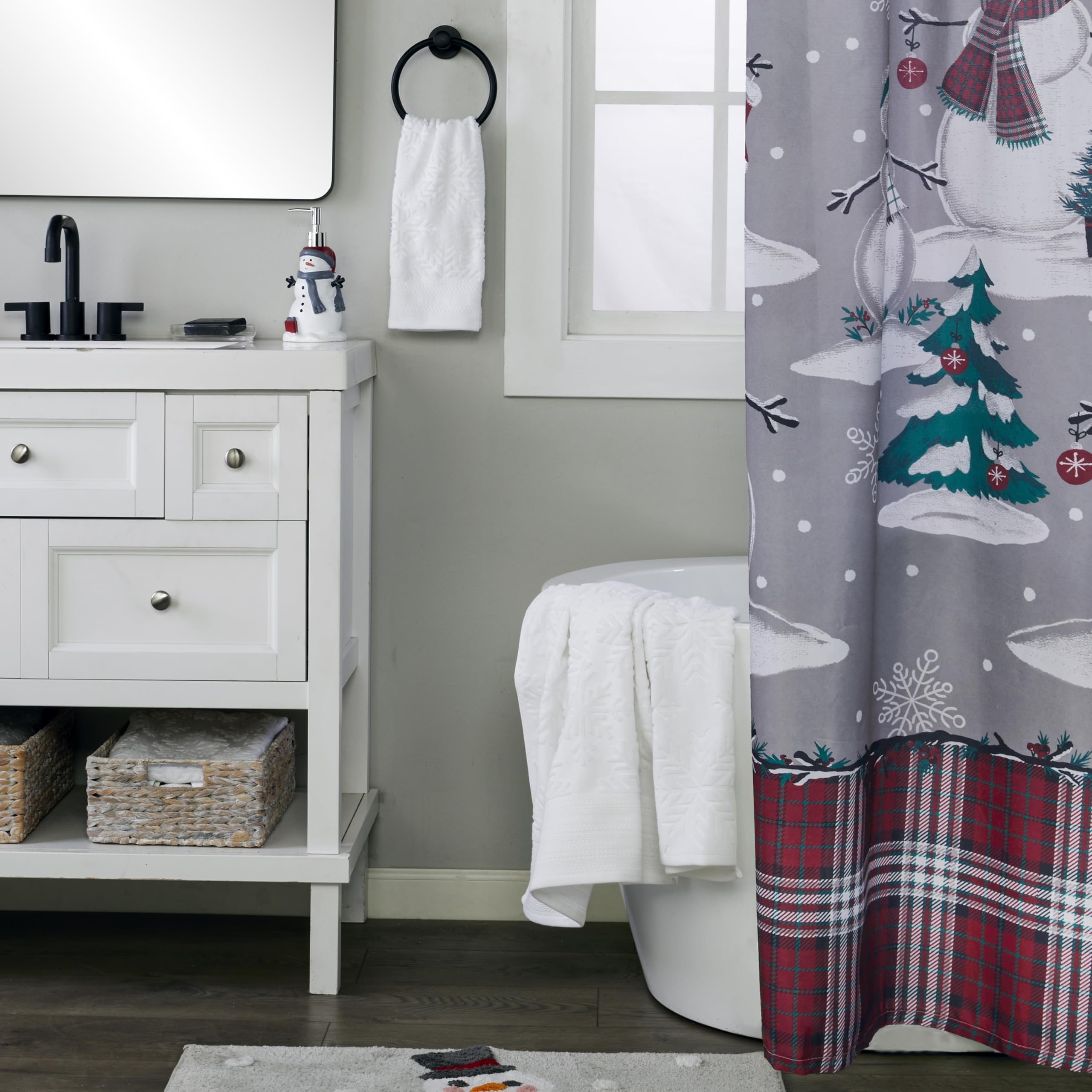 SKL Home two folded towels on countertop, ready for guest or everyday use