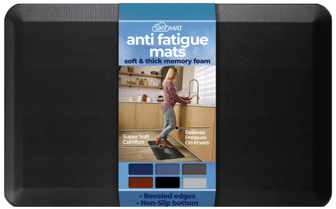 Sky Solutions front view of kitchen mat showing clean design and cushioning benefit