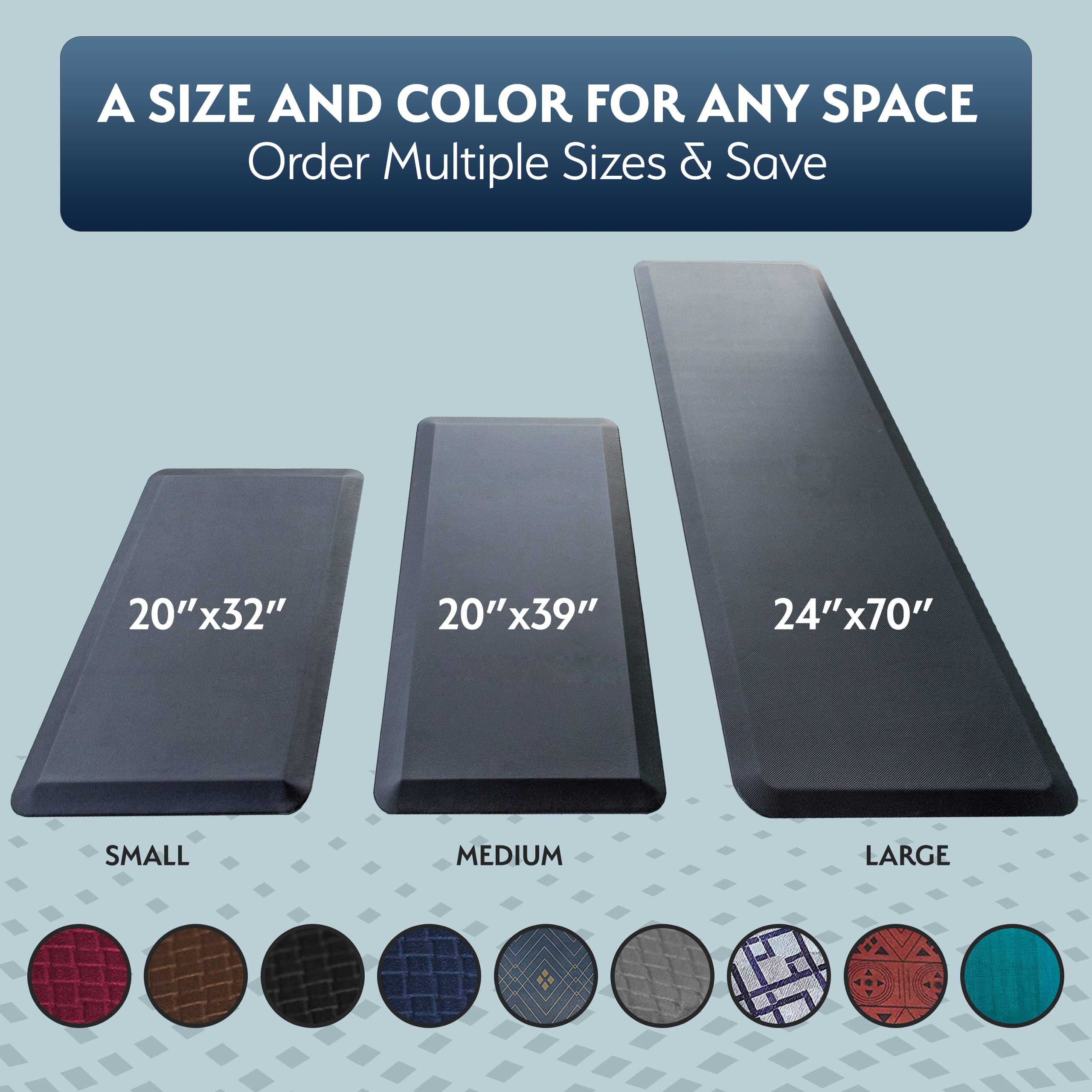 Sky Solutions beside ruler illustrating 20 by 32 inch size for space planning