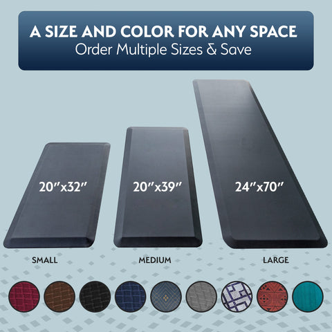 Sky Solutions beside ruler illustrating 20 by 32 inch size for space planning