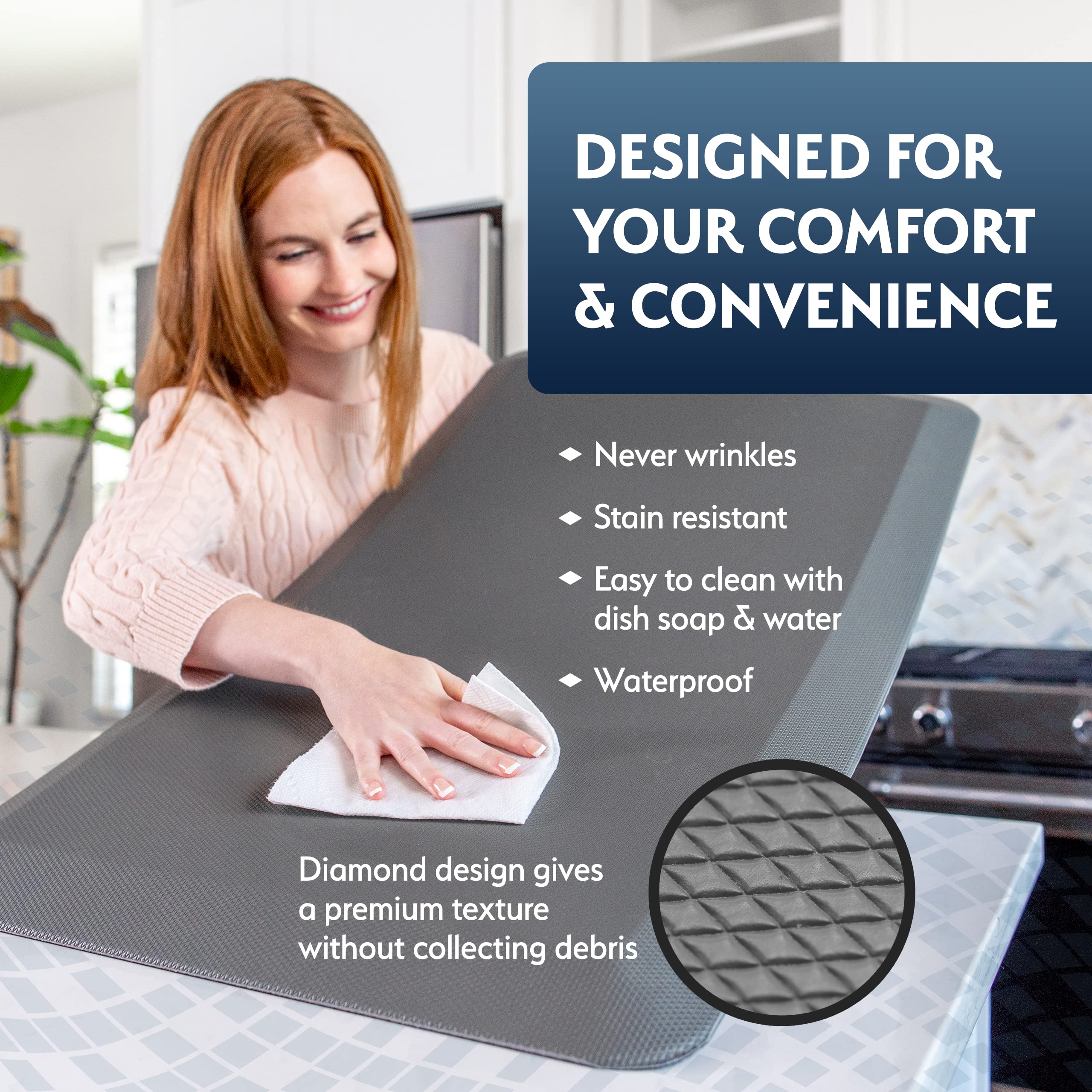 Sky Solutions diamond top close-up showing texture that prevents stains and debris