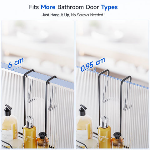 Skyapex loaded with bottles in shower showing easy access benefit
