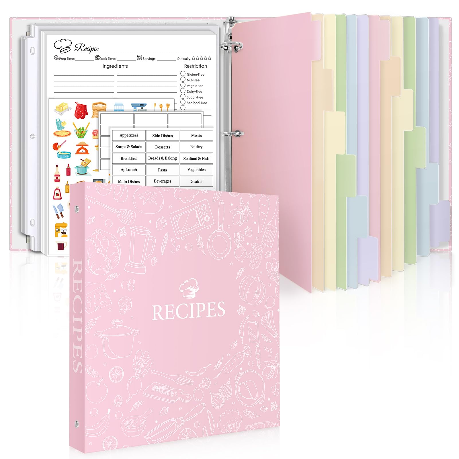 SKYDUE binder front cover waterproof protection and durable look