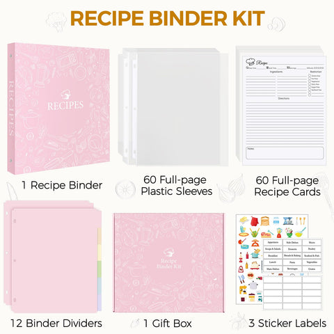 SKYDUE close-up of full-page recipe card with ample writing space