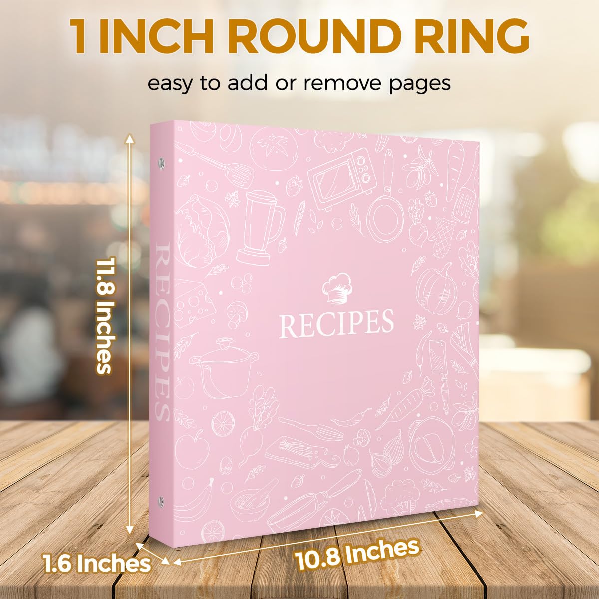 SKYDUE premium plastic sleeve detail protecting a recipe page