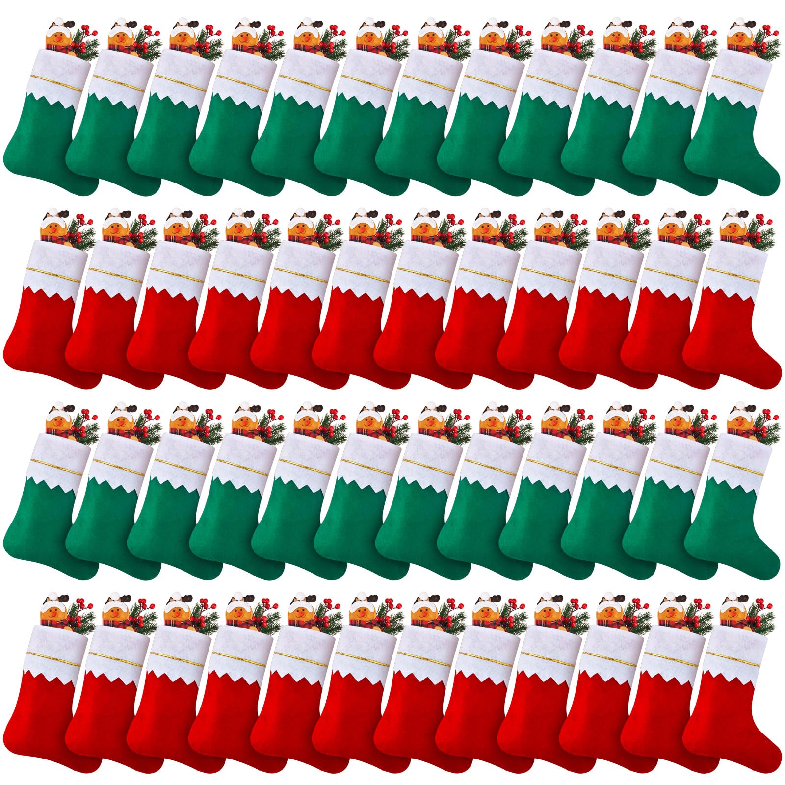 Skylety front view of red and green stocking pack showing bulk quantity and color