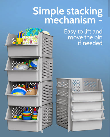 Skywin nested empty bins for compact storage and space saving