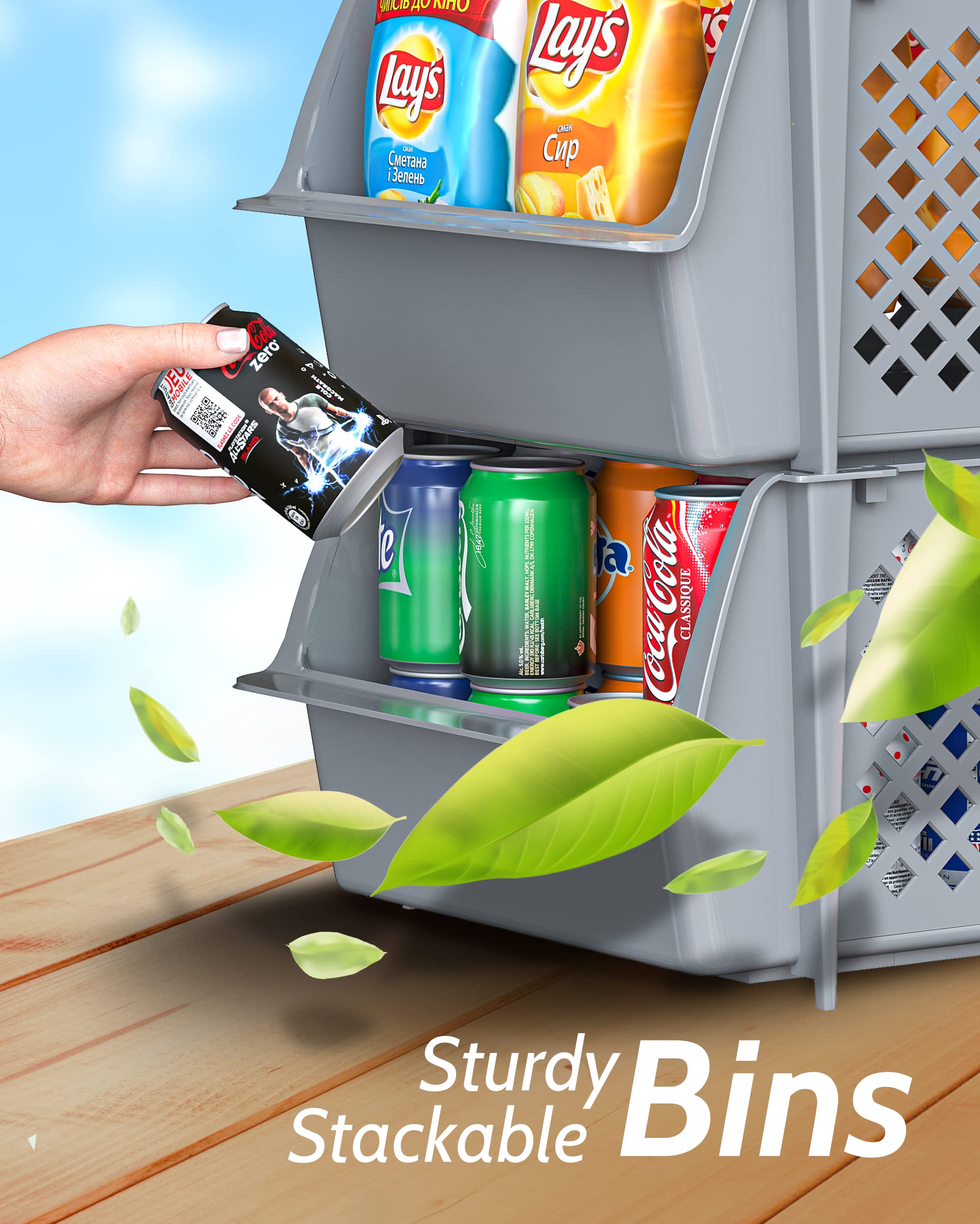 Skywin next to canned goods showing capacity and scale benefit