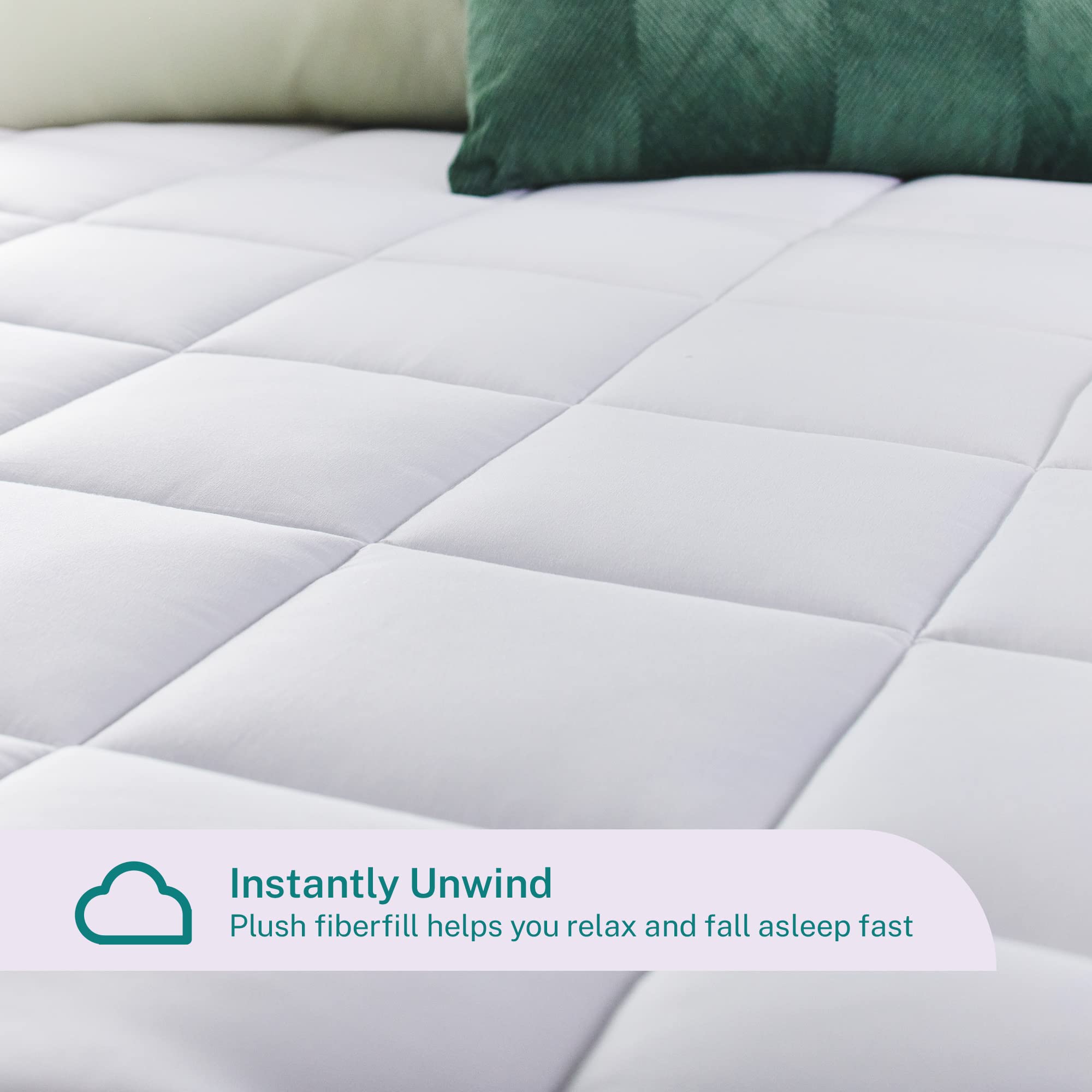 Sleep Innovations zippered cover removed showing washable convenience and hygiene benefit
