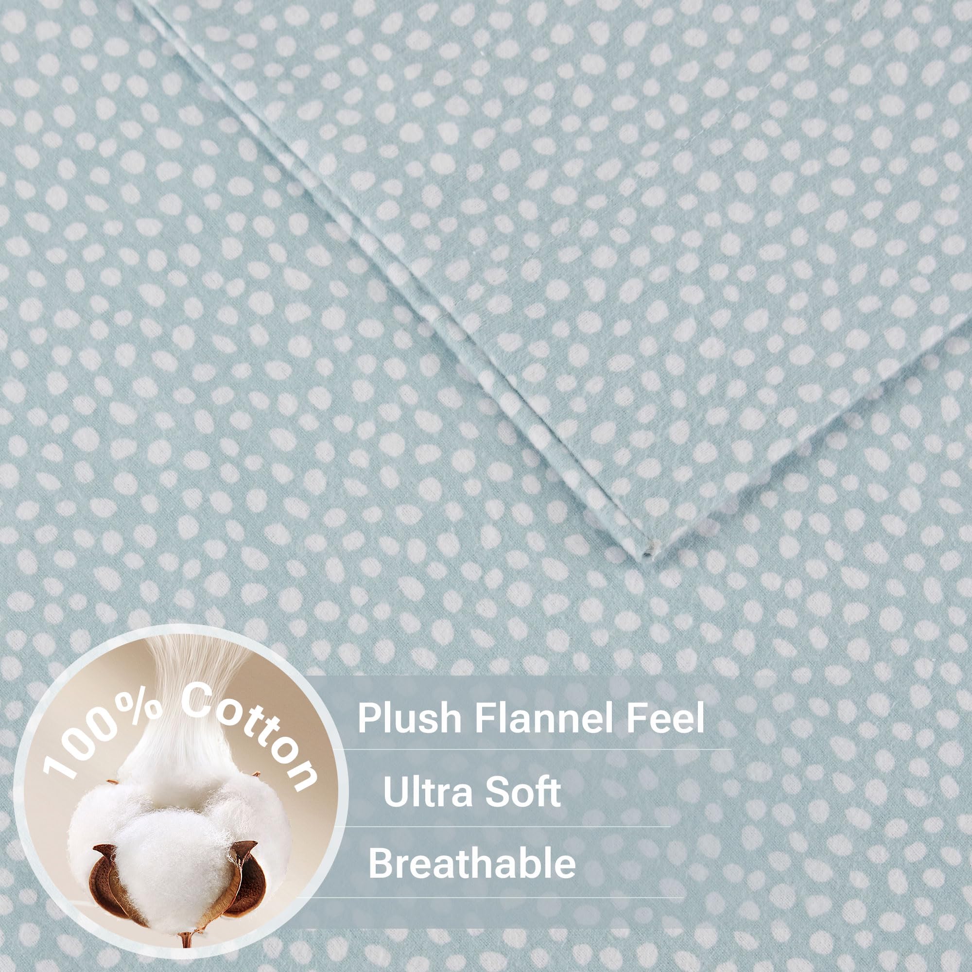 Sleep Philosophy close-up of brushed cotton flannel texture for extra softness