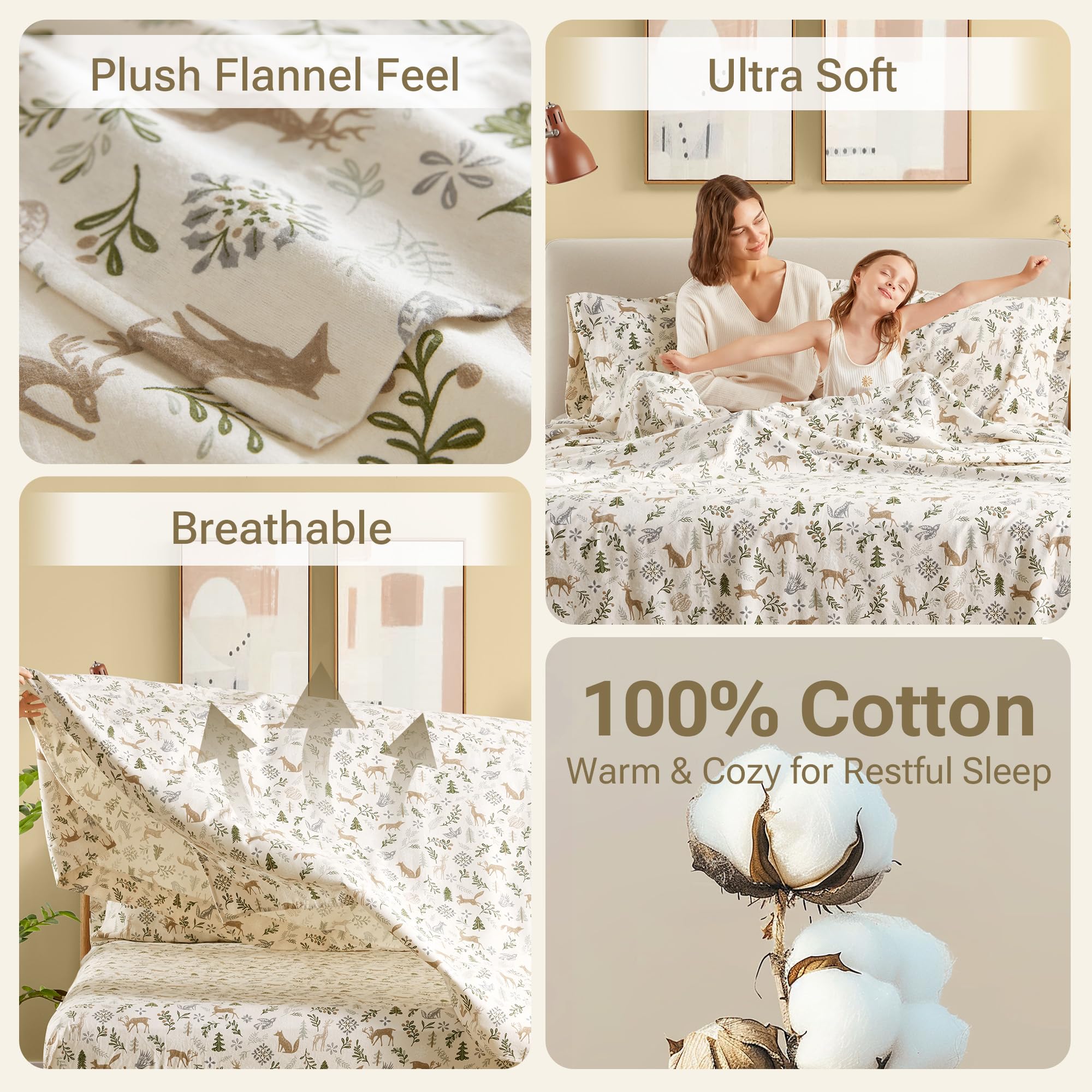 Sleep Philosophy fitted sheet corner with elastic, secure snug fit benefit