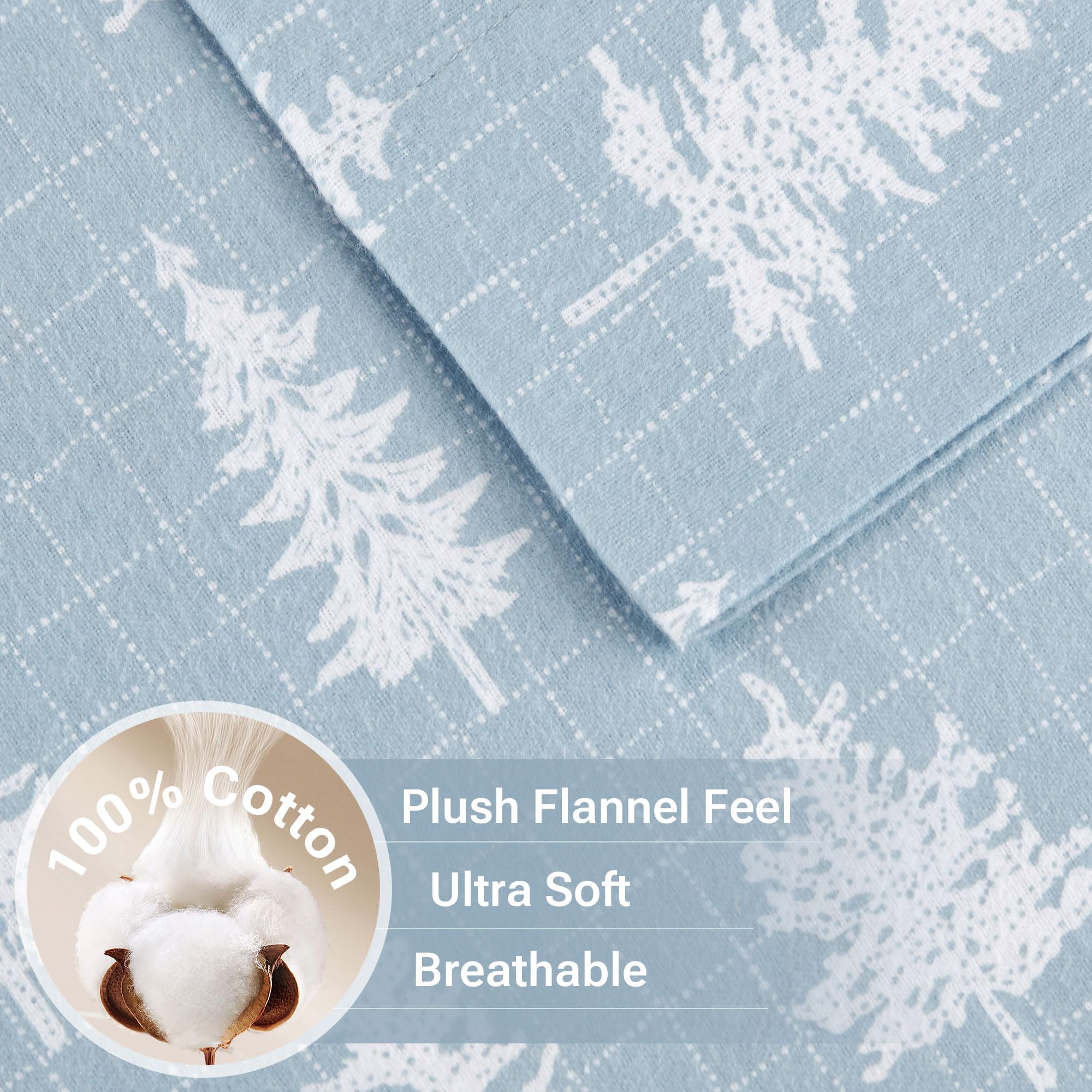 Sleep Philosophy flat sheet fully spread on bed offering warm comfortable coverage