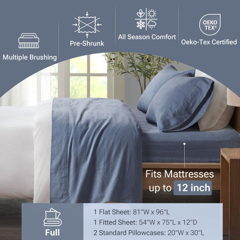 Sleep Philosophy flat sheet displayed full size for clear measurement and fit benefit