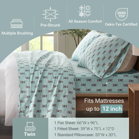 Sleep Philosophy flat sheet spread on bed demonstrating full coverage