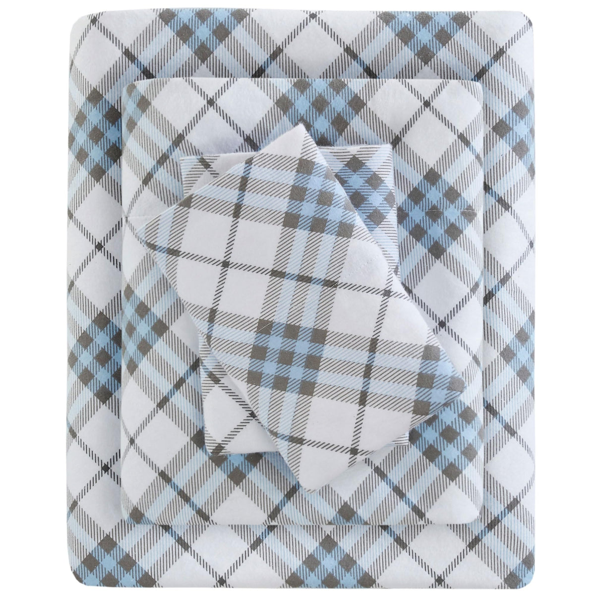 Sleep Philosophy front packaging of twin flannel set showing warmth and style
