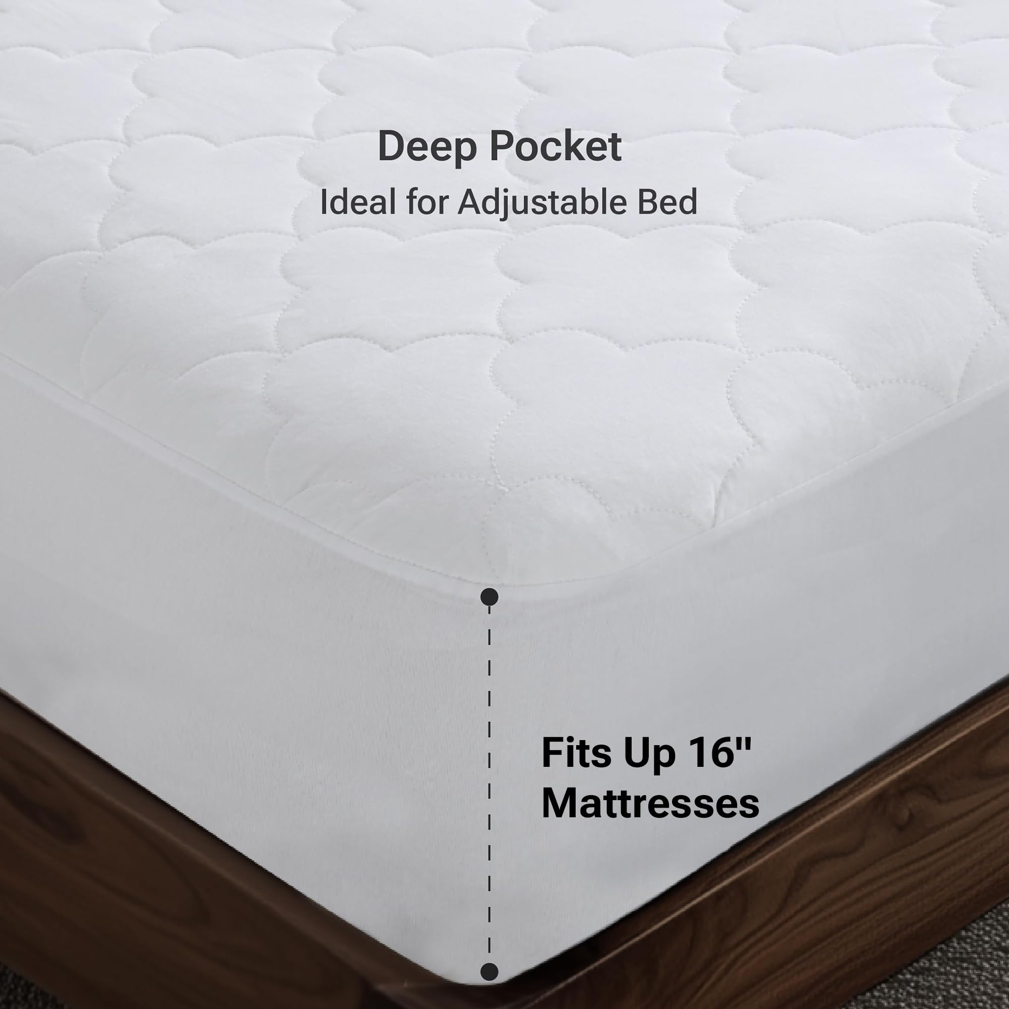 Sleep Philosophy pad on king mattress showing full coverage and low-profile cushioning benefit