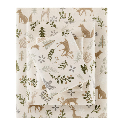 Sleep Philosophy front packaging showing queen flannel set, clear product view and benefit