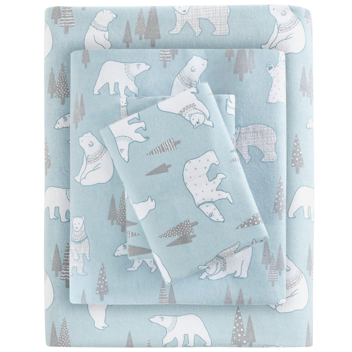 Sleep Philosophy flat sheet front view showing cozy cotton flannel warmth