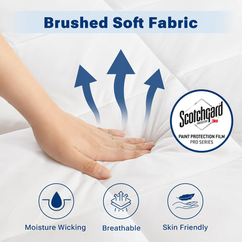 Sleep Philosophy cutaway showing waterproof inner layer protecting mattress from spills