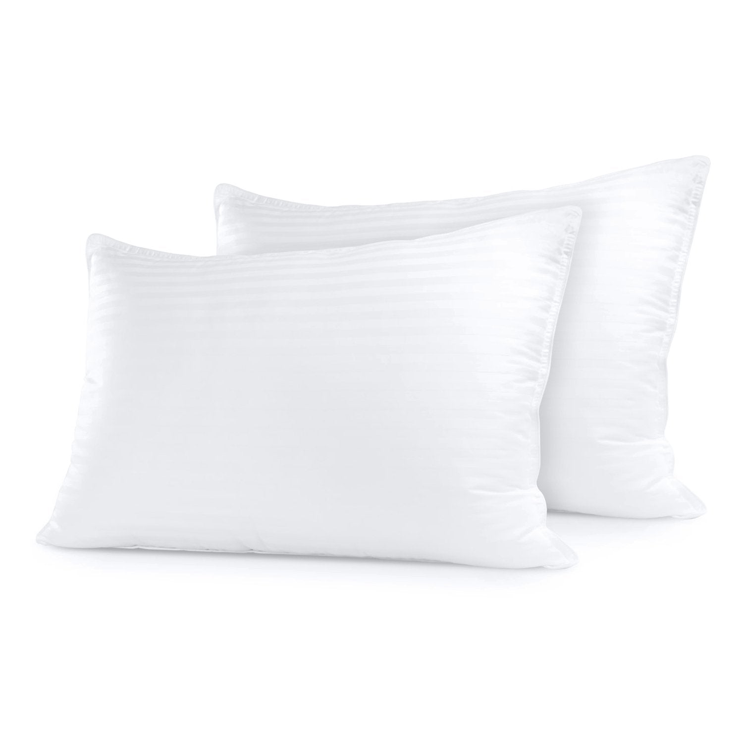 Sleep Restoration front view of king pillows showing plush luxury and breathable cover