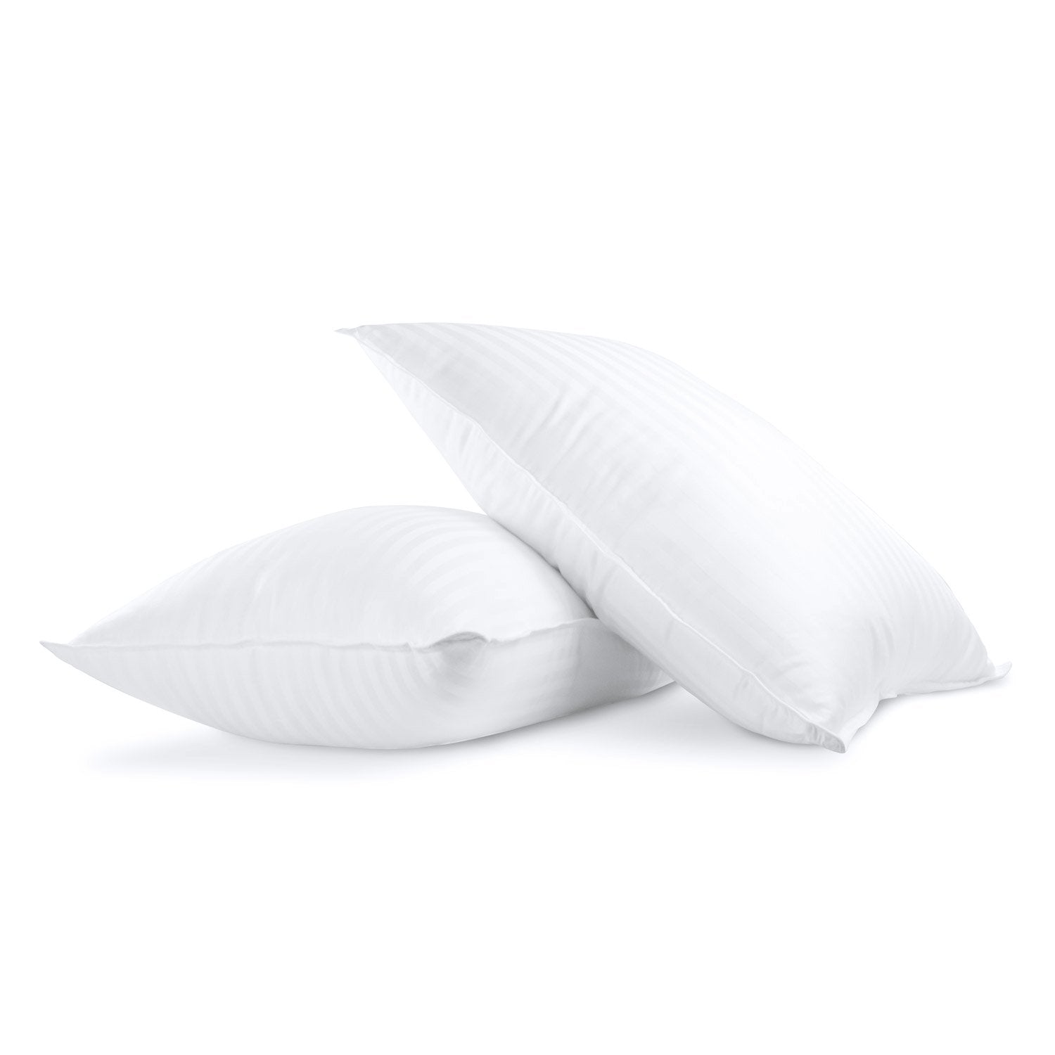 Sleep Restoration close-up of sateen-striped cotton cover highlighting soft texture