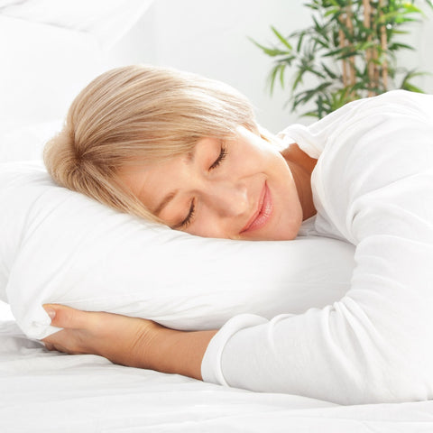 Sleep Restoration pillow in washer representing easy machine-washable care