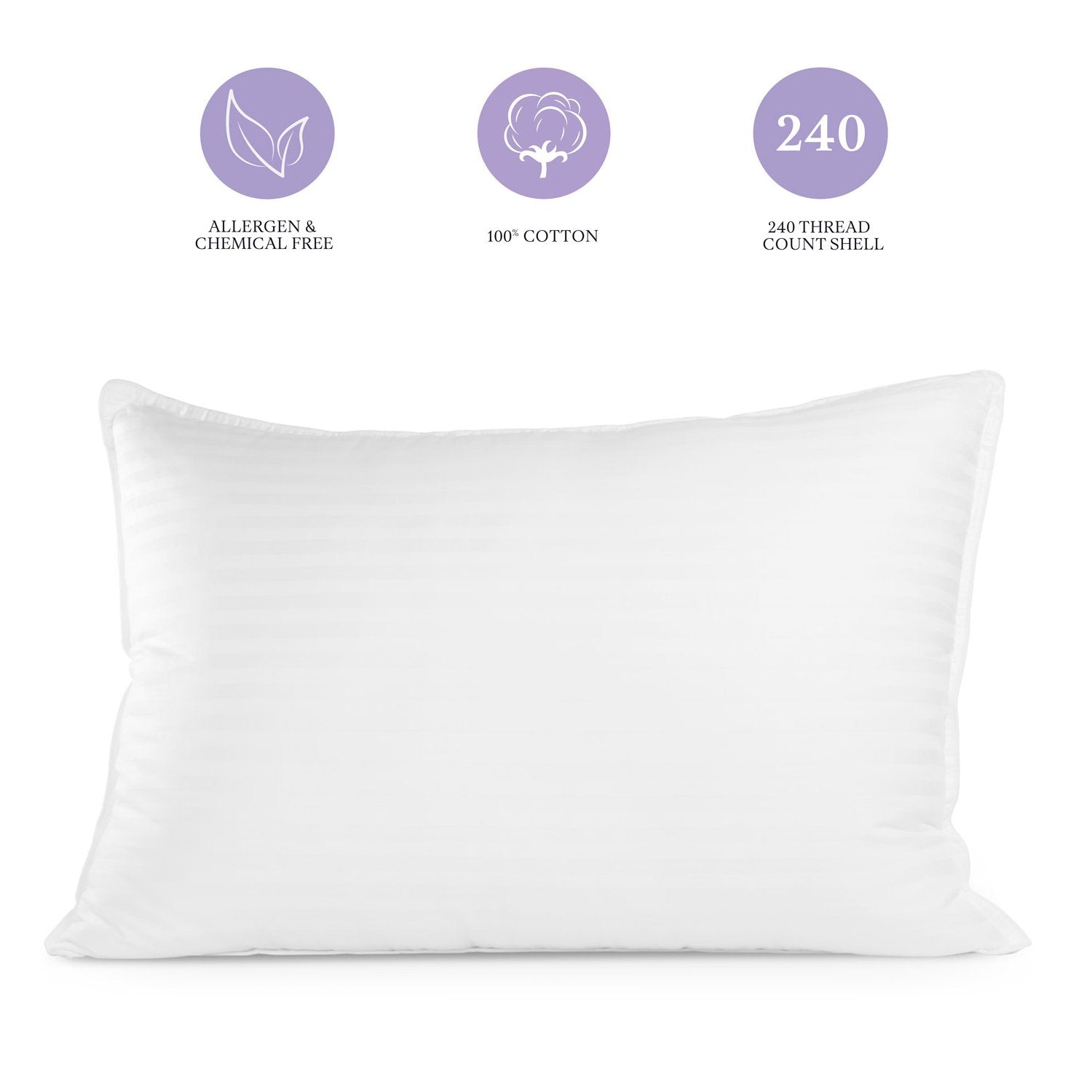 Sleep Restoration pillows on a made bed illustrating comfort and stylish bedding