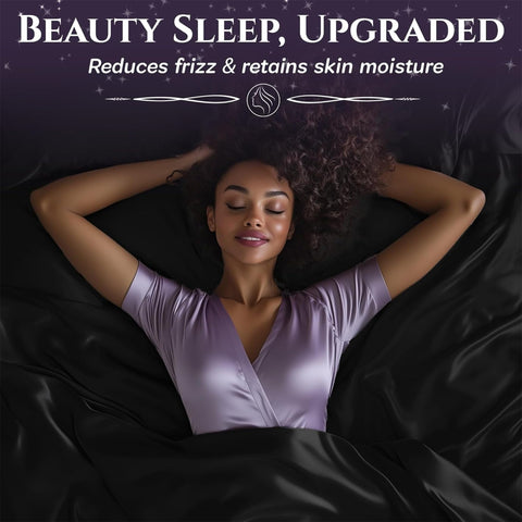 SLEEP SANCTUARY fitted sheet with 15-inch pocket showing secure elastic fit