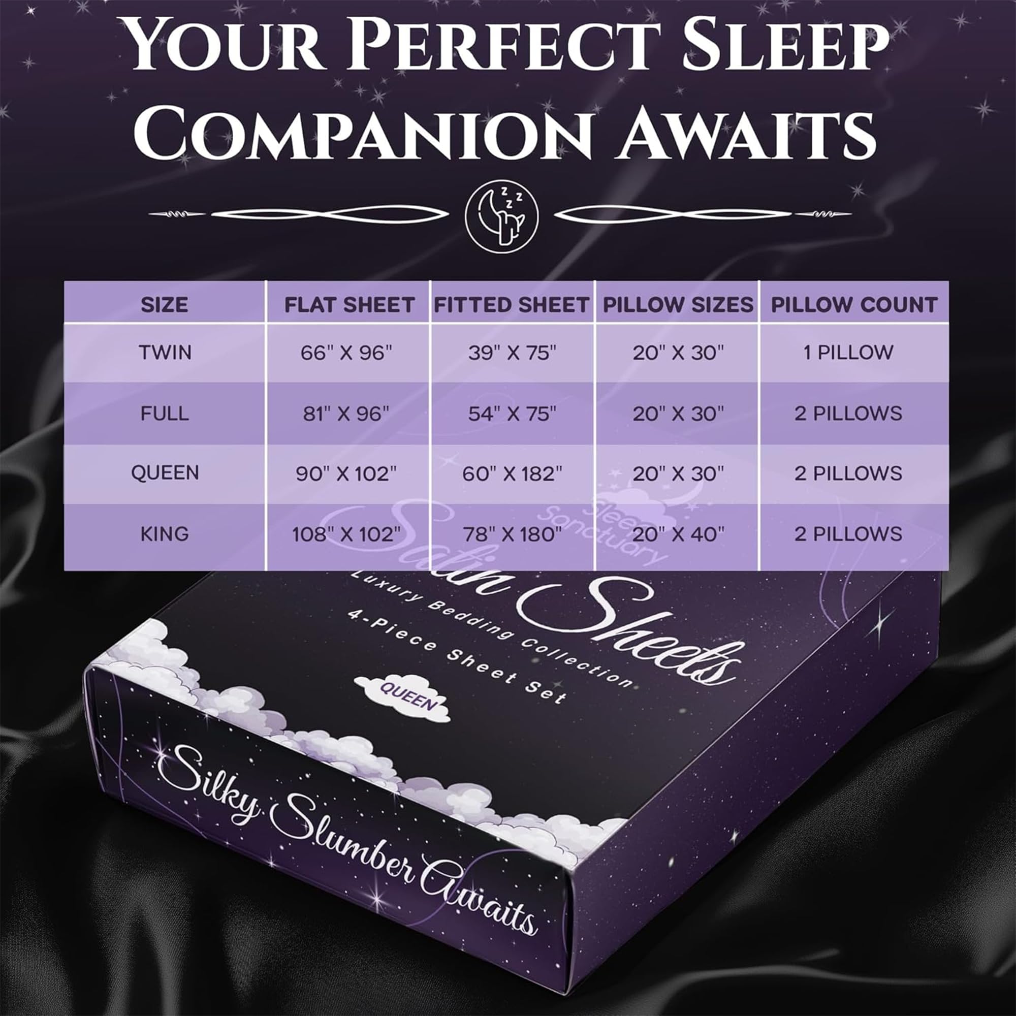 SLEEP SANCTUARY pillowcase supporting hair care benefits and reduced morning frizz