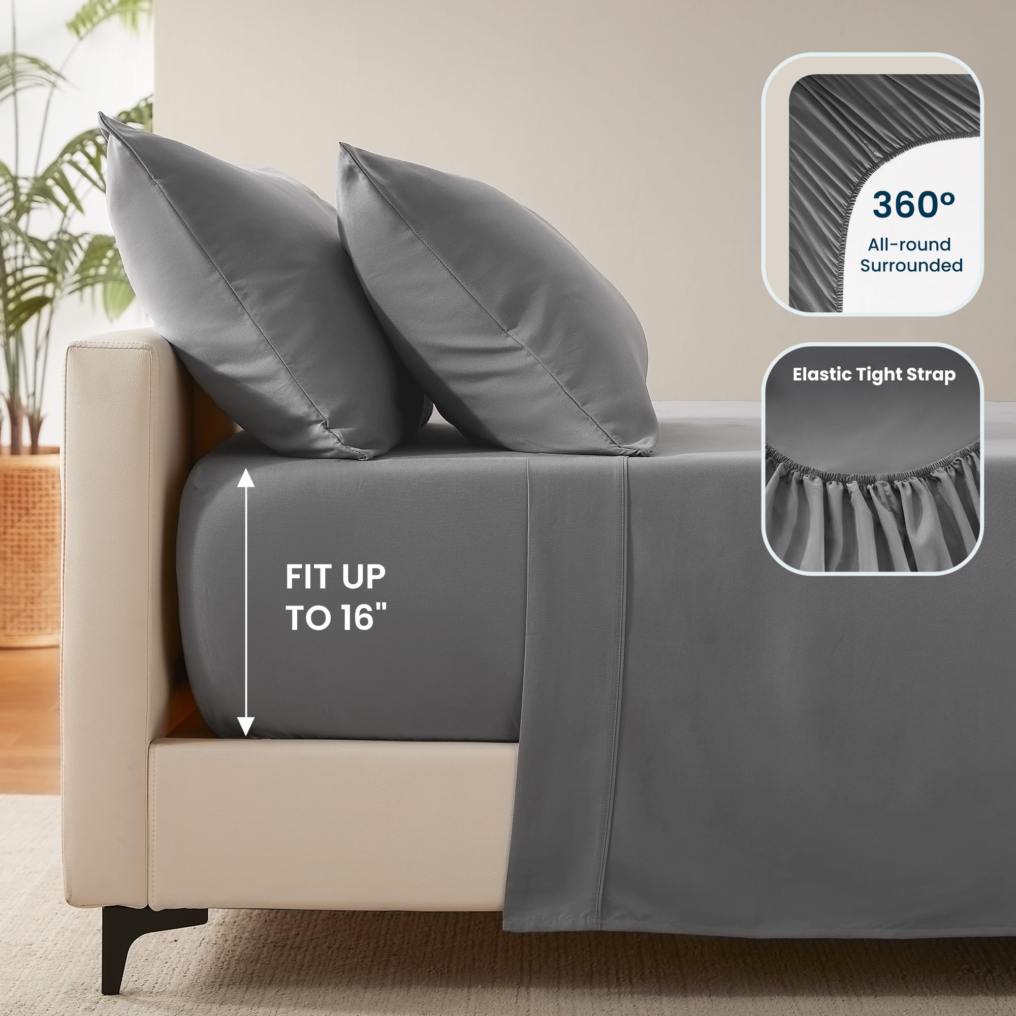 SLEEP ZONE made bed in bedroom setting illustrating breathable, styled comfort