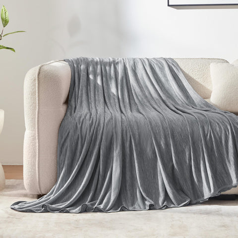 SLEEP ZONE front view showing dark grey blanket and cooling surface benefit