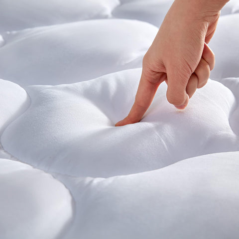 SLEEP ZONE front view showing quilted pillow-top and neat fit for comfort