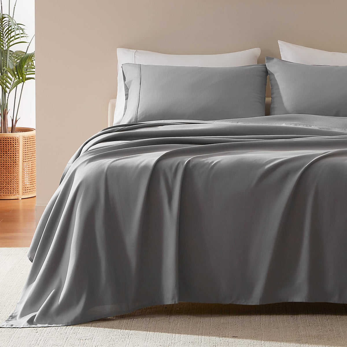 SLEEP ZONE gull gray front packaging showing set components and cooling benefit