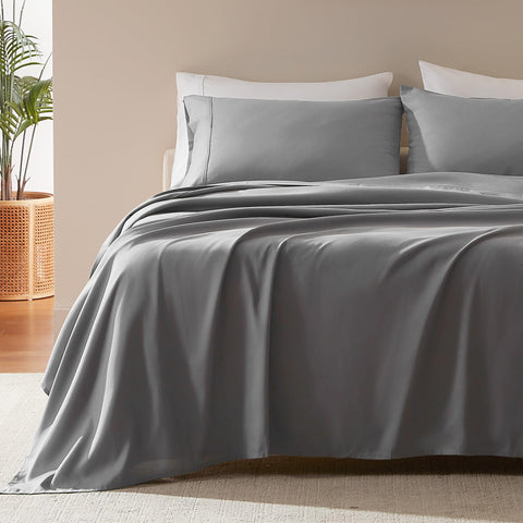 SLEEP ZONE gull gray front packaging showing set components and cooling benefit
