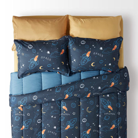 SLEEP ZONE close-up of comforter fabric highlighting soft brushed microfiber feel