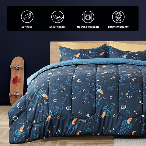 SLEEP ZONE flat sheet pattern detail with yellow accents for cheerful contrast