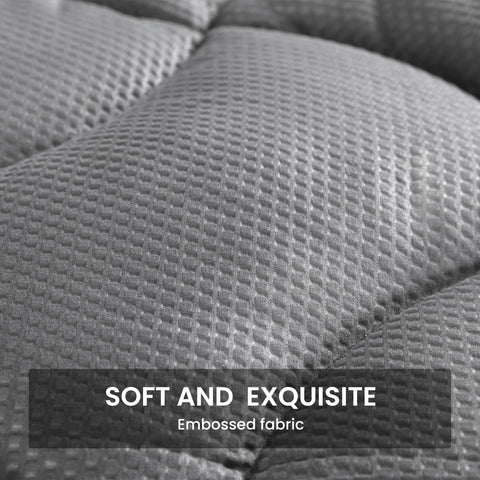 SLEEP ZONE side profile on mattress showing added cushioning and height