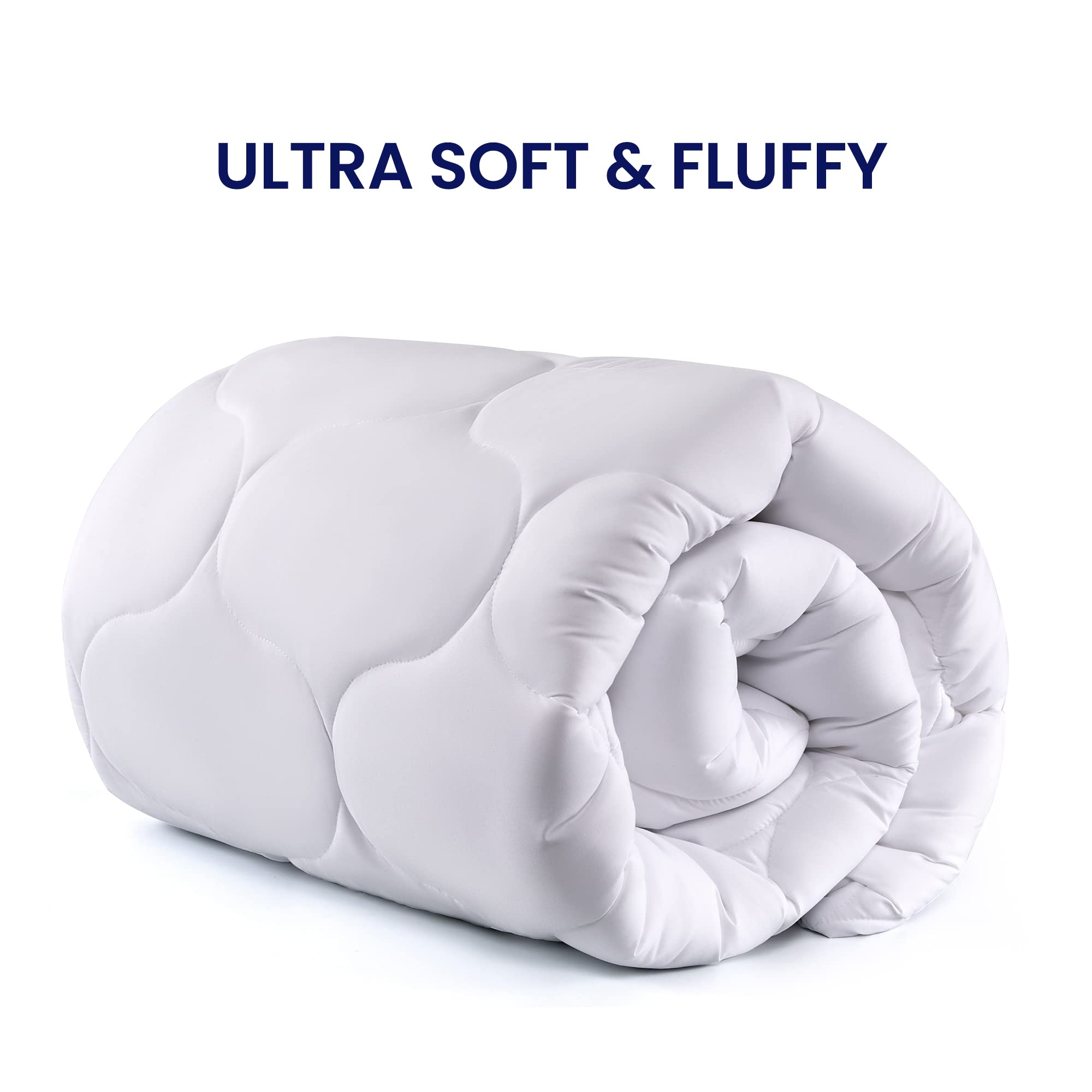 SLEEP ZONE deep stretch-knit pocket demonstrating secure fit to mattress