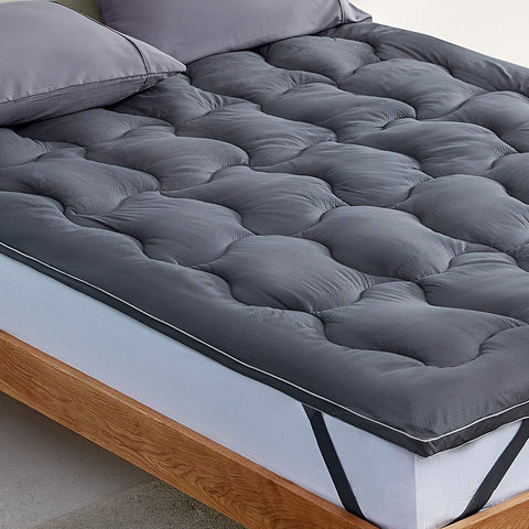 SLEEP ZONE front view of twin topper showing plush surface and fit benefit