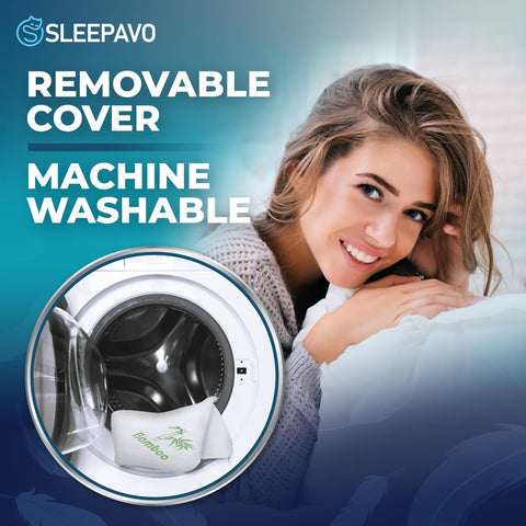 Sleepavo inner zippered liner open showing removable foam for adjustable loft
