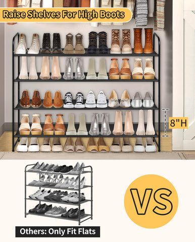 SLEEPING LAMB installed inside closet keeping shoes organized and off floor