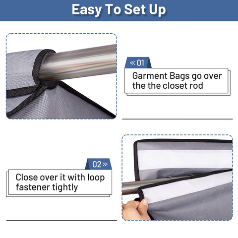 SLEEPING LAMB top loop fastener secured to rod for dust-proof protection