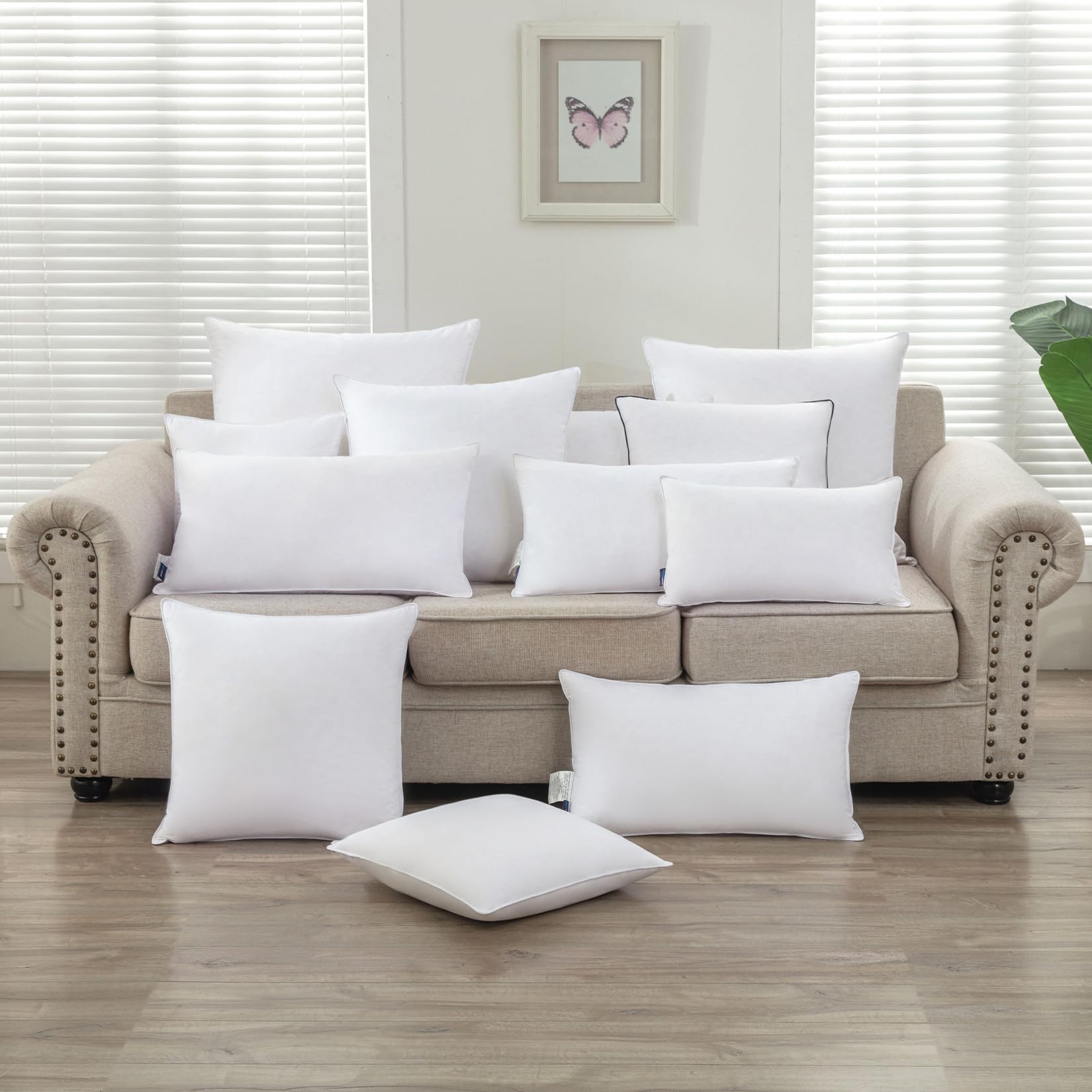 SleepMan close-up of down feather fill showing soft texture and plush comfort