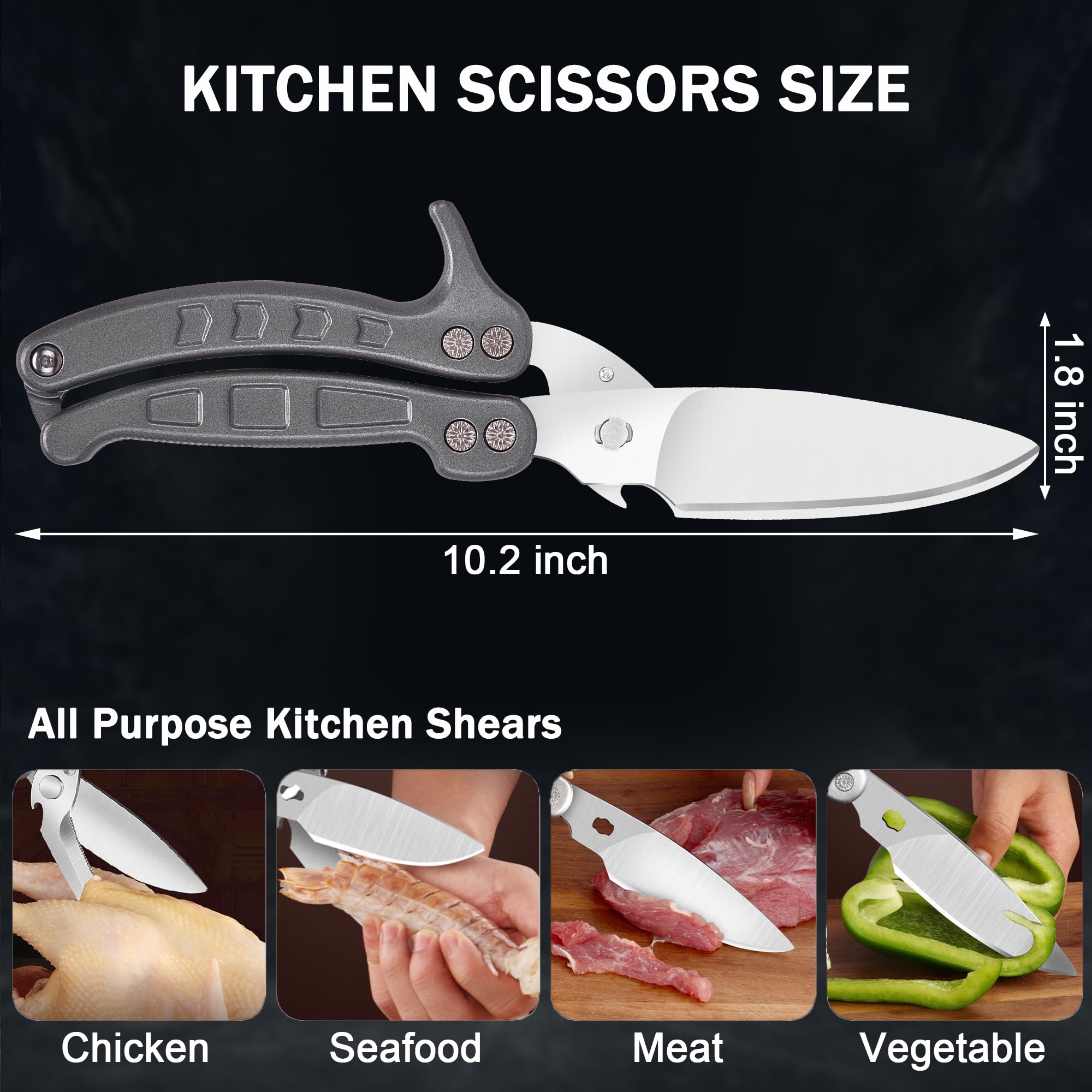 SLEMOON cutting poultry in use demonstrating powerful shear through chicken joint